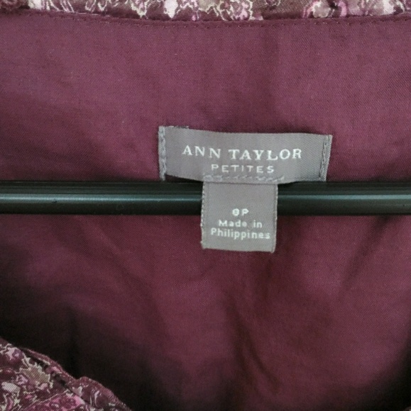 Purple Paisley Ann Taylor Petites Top - Picture 5 of 5